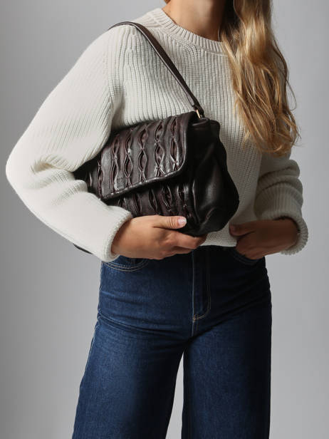 Sac Porté épaule Heritage Cuir Biba Marron heritage MEE1L vue secondaire 1