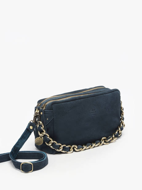 Sac Bandoulière Vintage Cuir Mila louise Bleu vintage 23673V vue secondaire 2