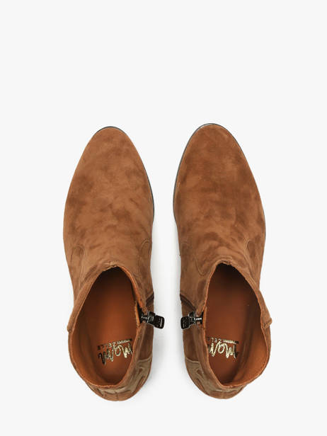 Bottines à Talon En Cuir Mam'zelle Marron women CSGGF41 vue secondaire 4
