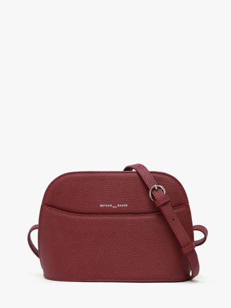 Sac Bandoulière Lilou Cuir Nathan baume Rouge egee 2 vue secondaire 4