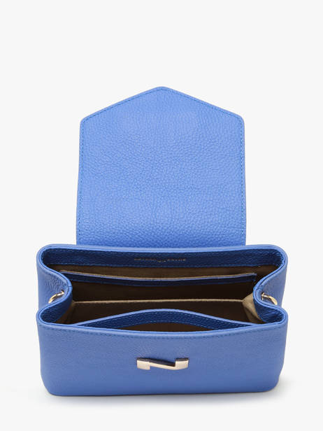 Sac Bandoulière Poppy Cuir Nathan baume Bleu eden 2 vue secondaire 3