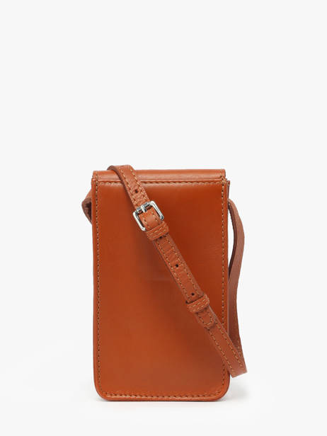 Le Porte-téléphone Cuir Paul marius Marron vintage TELEPHON vue secondaire 4