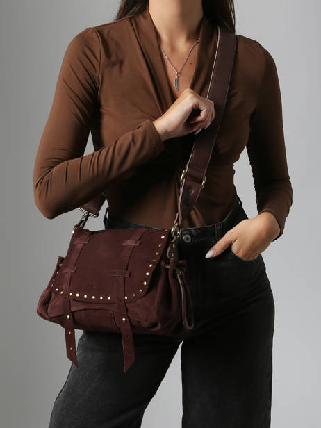 Sac Bandoulière Vintage Cuir Mila louise Beige vintage 3861VC vue secondaire 1