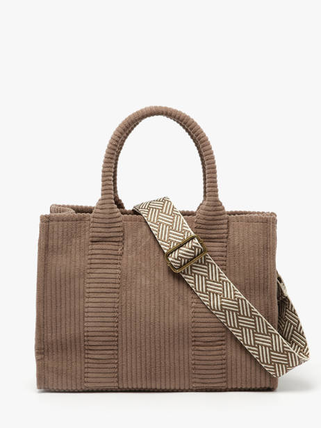 Sac Porté épaule Velours Polyester Le voyage en panier Marron velours AHP242 vue secondaire 4