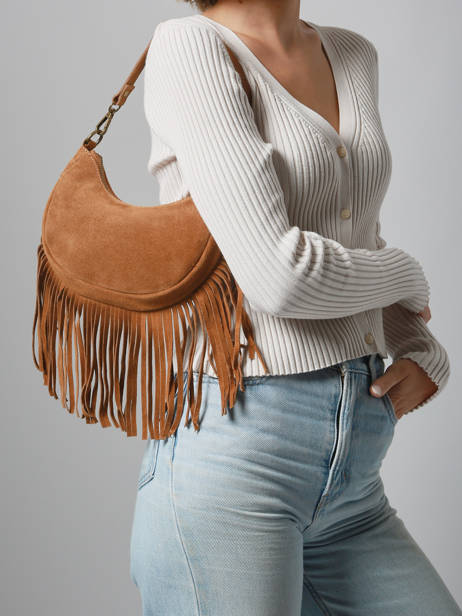 Sac Porté épaule Velvet Milano Marron velvet VE25064 vue secondaire 1