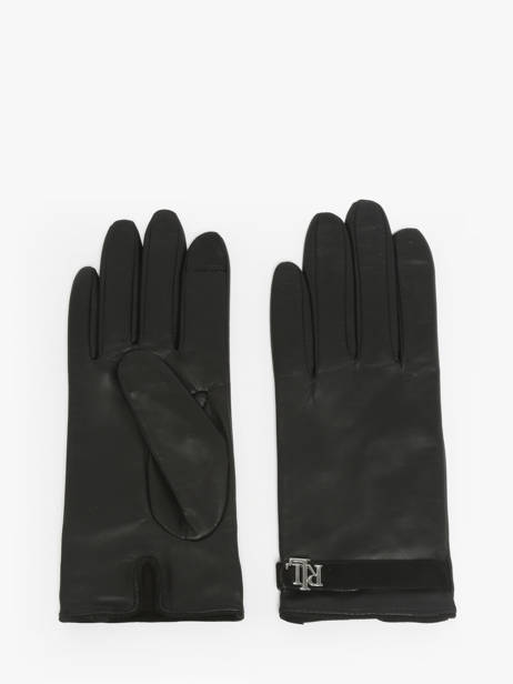 Gants Femme Metal Logo Cuir Lauren ralph lauren Noir elmswood 54927240