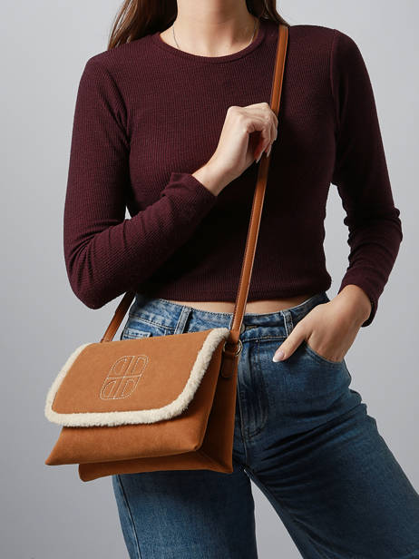 Sac Bandoulière Brit Laurent david Marron ld bags 885 vue secondaire 1