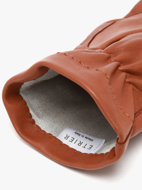 Men's Leather Gloves Etrier Brown accessoires EGLO602G other view 2