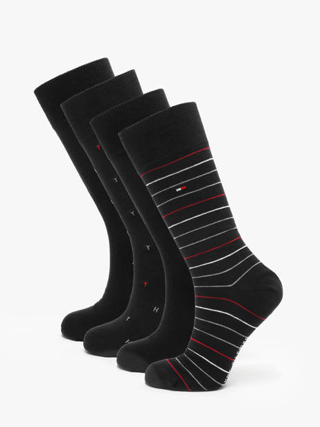 Chaussettes Homme 4 Paires Boîte Cadeau Tommy hilfiger Noir socks 71235375