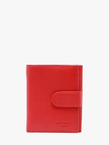 Wallet Confort Leather Hexagona Red confort 467468