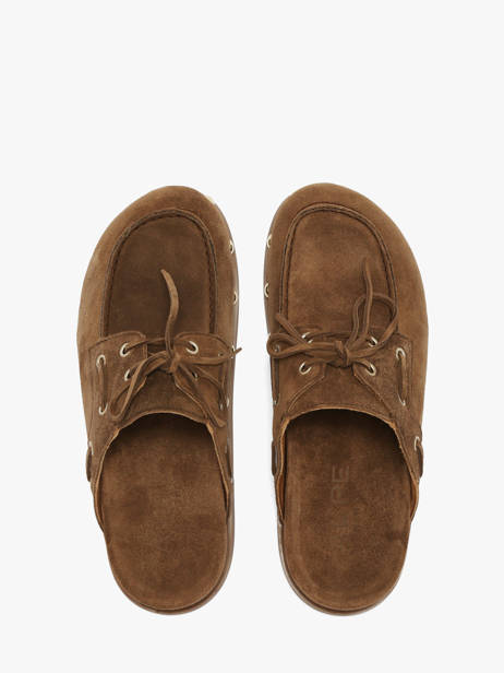 Slippers In Leather Alpe Brown women 53971119 other view 3