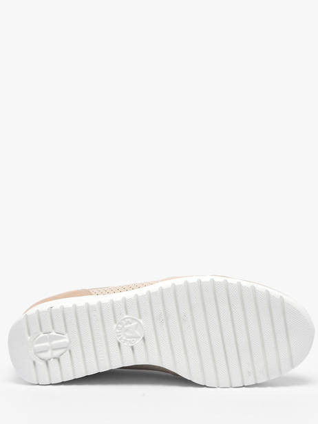 Sneakers Semelle Compensée En Cuir Mephisto Beige women P5149187 vue secondaire 4