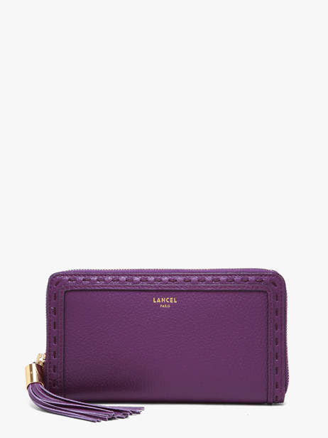 Leather Wallet Premier Flirt Lancel Violet premier flirt A10111