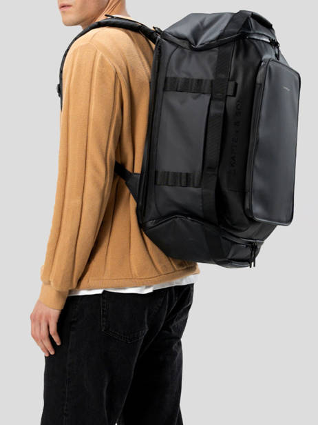 Cabin Duffle Bag Backpack Backpack Kapten and son Black backpack LISBOMDU other view 1