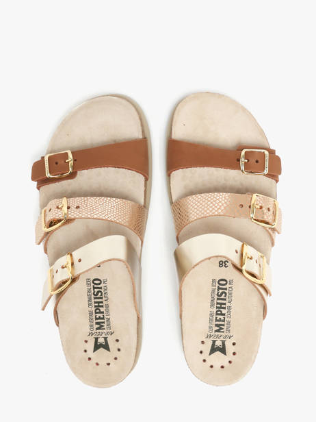 Slippers In Leather Mephisto Gold women P5146954 other view 3