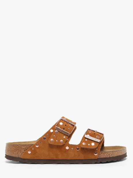 Mules Arizona Rivet En Cuir Birkenstock Marron women 1031731