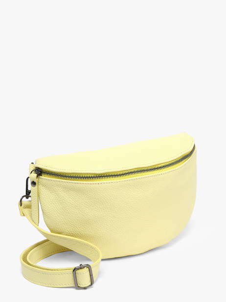 Sac Banane Caviar Cuir Milano Jaune caviar CA21123 vue secondaire 2