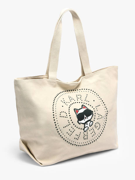 Shoulder Bag K Ikon Cotton Karl lagerfeld White k ikon B2W50075 other view 2