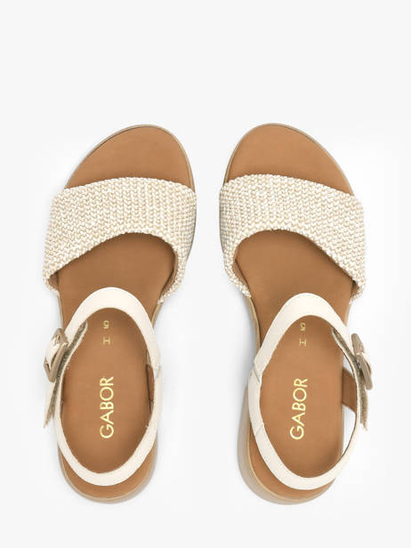 Sandals In Leather Gabor White women 61 other view 3