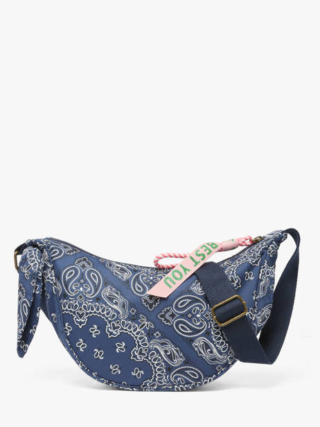 Sac Bandoulière Bandana Coton Le voyage en panier Bleu bandana PM969 vue secondaire 3