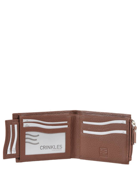 Portefeuille Cuir Crinkles Marron caviar 14260 vue secondaire 1